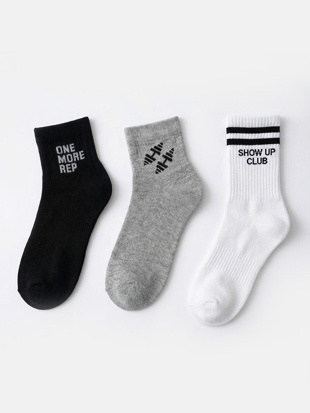 CHKOKKO Unisex Cotton Crew Socks Combo Pack of 3