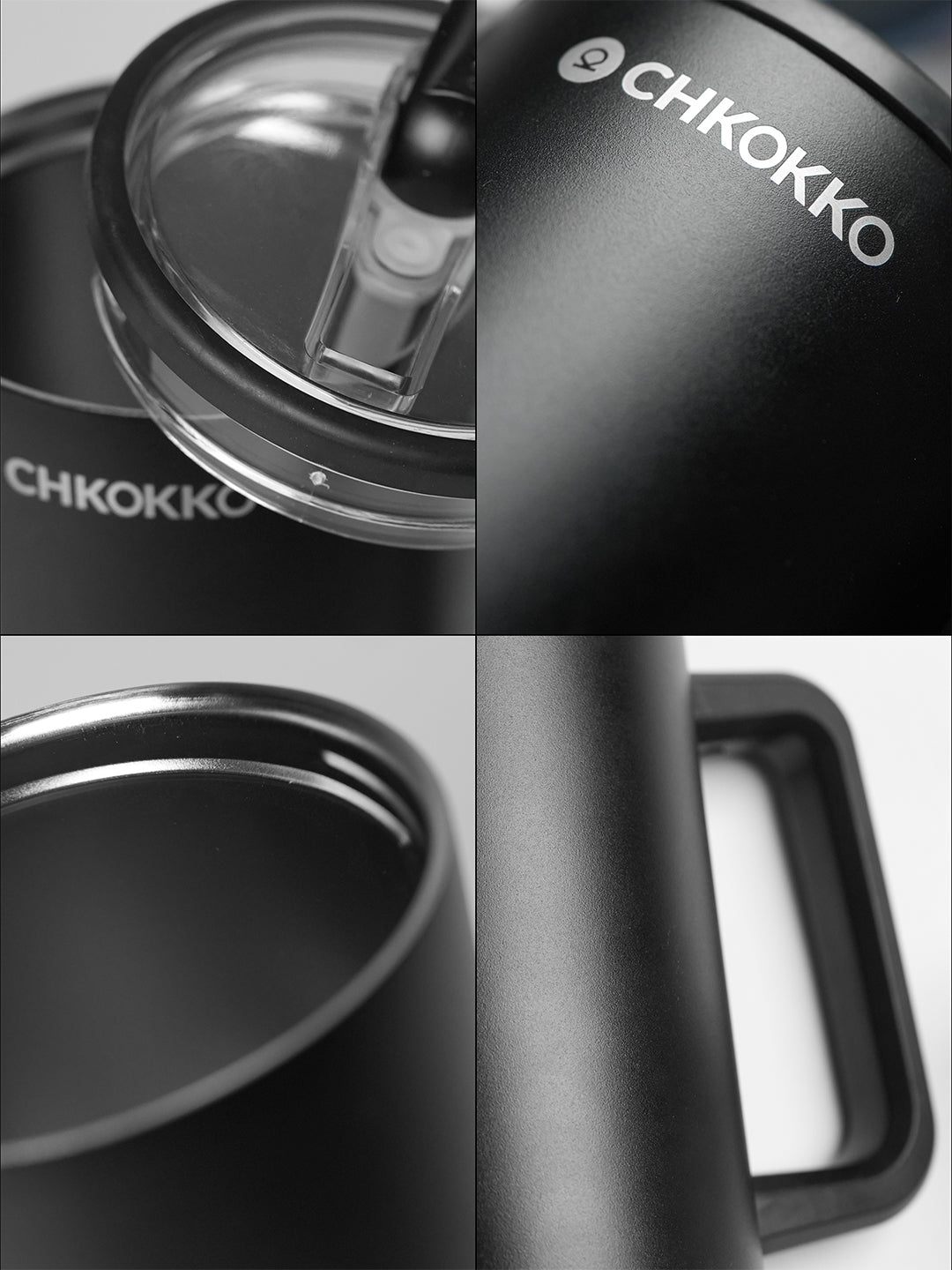 Chkokko Premium Insulated Tumbler - Black 1200ml with Leak-Proof Lid