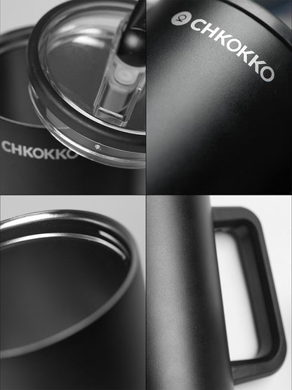 Chkokko Premium Insulated Tumbler - Black 1200ml with Leak-Proof Lid