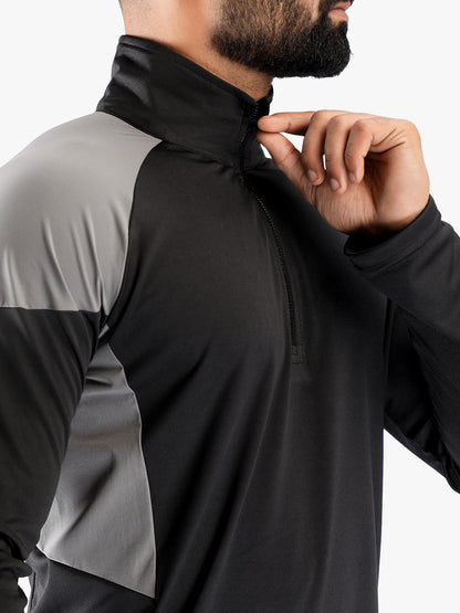 Men’s Full Sleeve Half Zip Sports T-Shirt