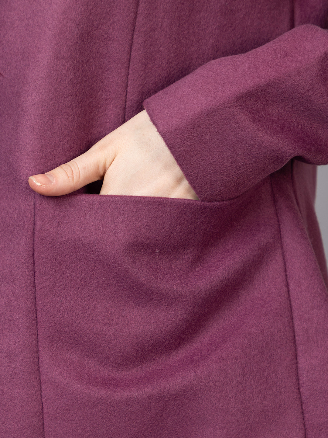 Women Knee-Length Double-Breasted Over Coats