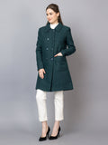 Women Knee-Length Double-Breasted Over Coat