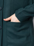 Women Knee-Length Double-Breasted Over Coat