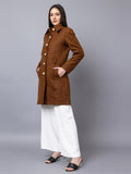 Women Single-Breasted Wool Overcoat