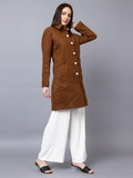 Women Single-Breasted Wool Overcoat