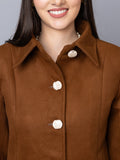 Women Single-Breasted Wool Overcoat