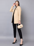 Women Single Breasted Wool Overcoat