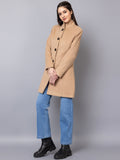 Women Single-Breasted Longline Woolen Overcoat