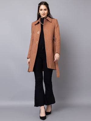 Women Winter Wear Single Breasted Long Coat