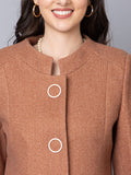 Women Single Breasted Woolen Stylish Overcoat