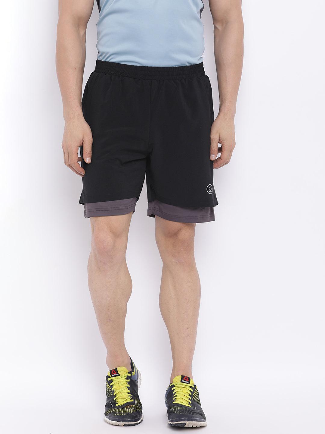 Men Running Sports Double Layered Shorts With Pocket | CHKOKKO - Chkokko