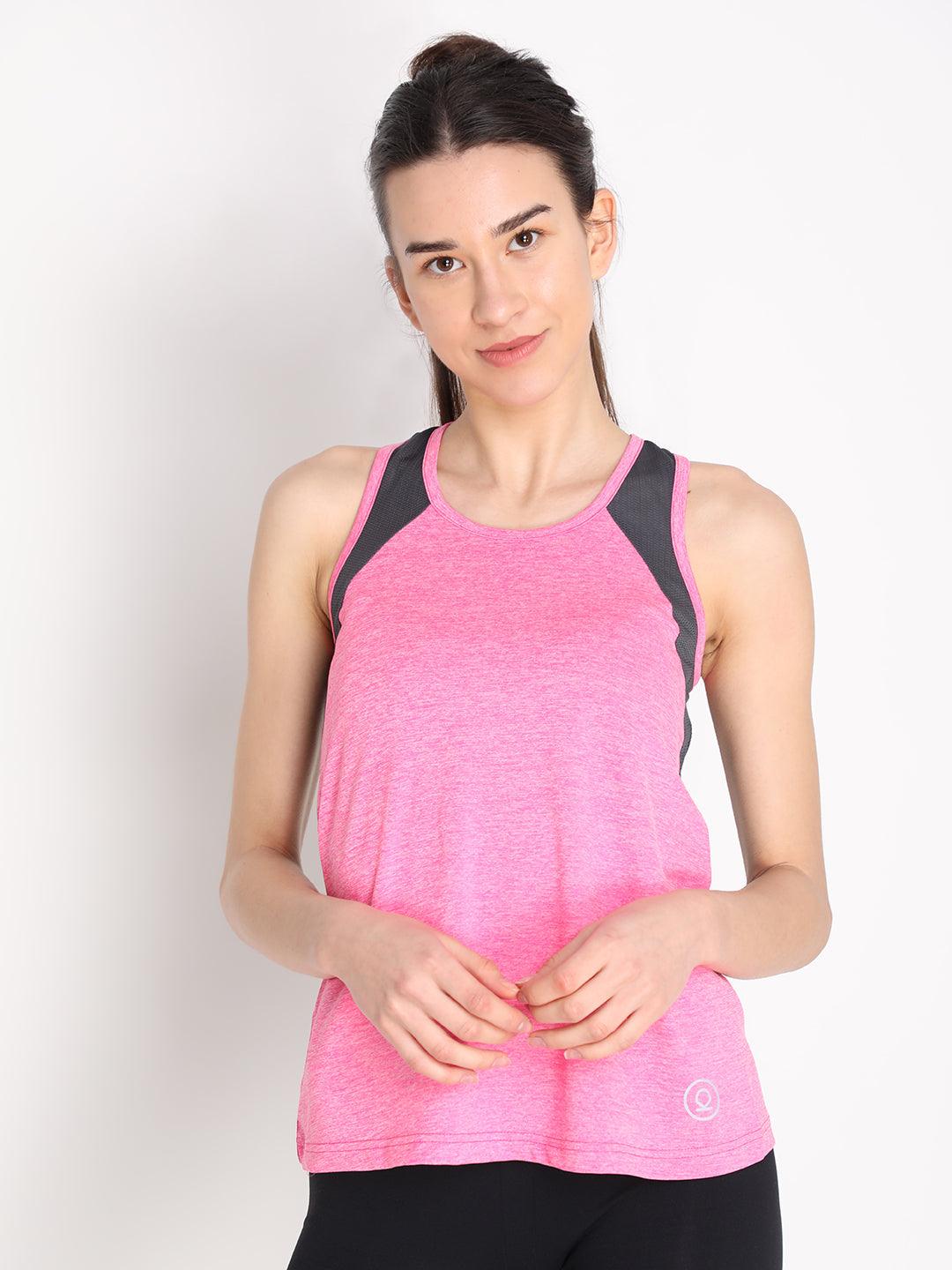 Women's Space DyePink Gym Tanktop Sleeveless Sports Vest | CHKOKKO