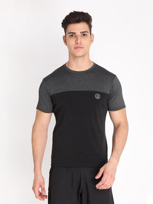 Men's Anthra Black Gym T-shirt