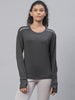 Women's Round Neck Active Wear Sports T-Shirt | CHKOKKO