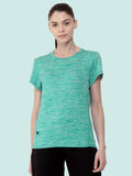 Women's Sea Green Gym T-shirt | CHKOKKO
