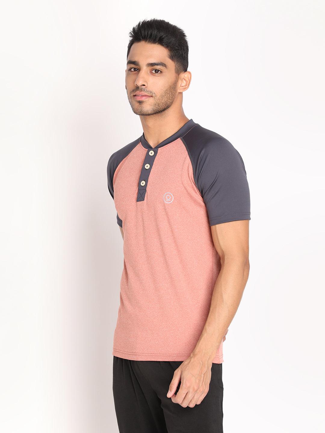 Men's Rust Dark Grey Gym T-shirt