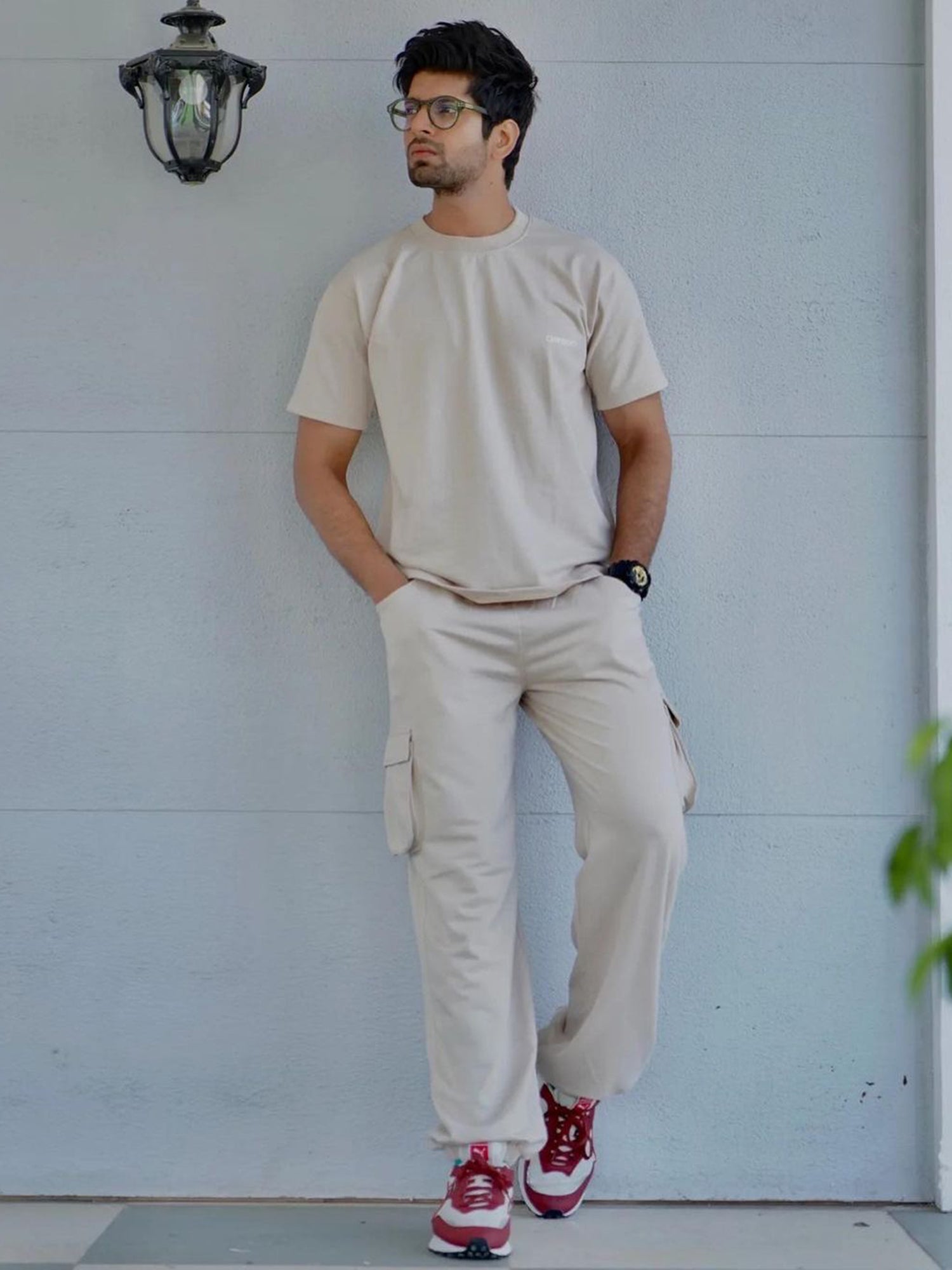 Men's Beige Baggy Co-ord sets | CHKOKKO