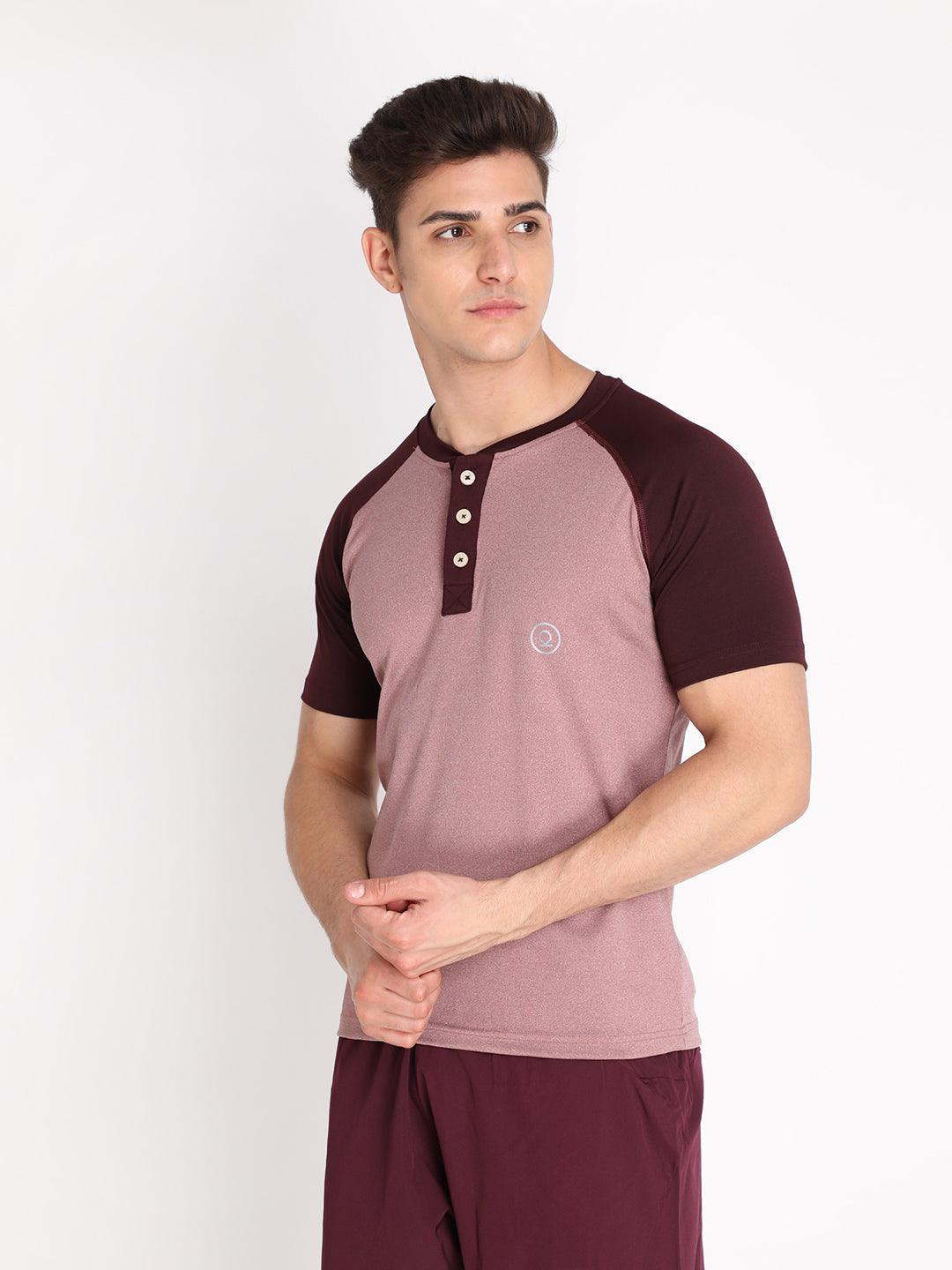 Men's Maroon Wine Gym T-shirt