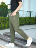 Men bottle green Trackpants Running Lower With Pocket | CHKOKKO - Chkokko