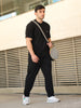 Men's Black Regular Co-Ord Set