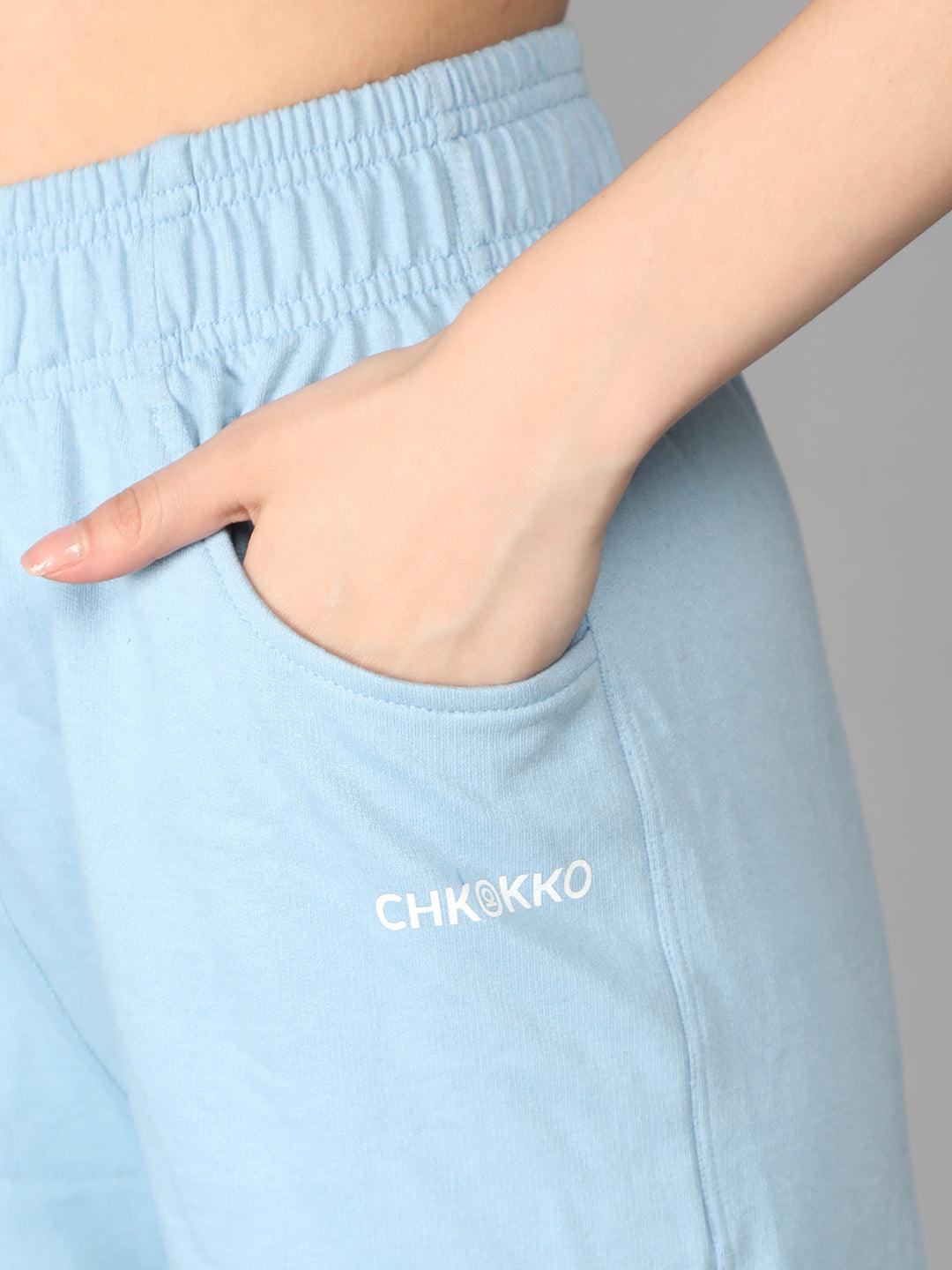 Women's Sky Blue Co-Ord Set | CHKOKKO - Chkokko