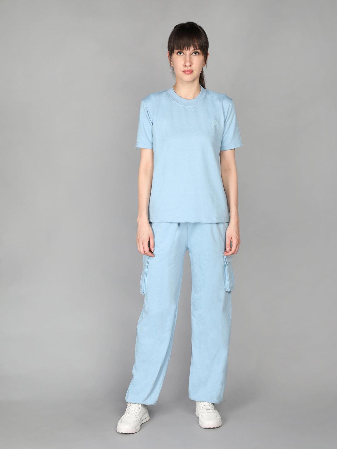 Women's SkyBlue CO-Ord set | CHKOKKO