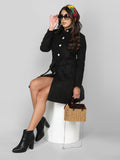 Women Single-Breasted Wool Overcoat