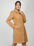 Women Single-Breasted Woolen Overcoat