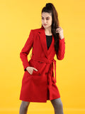 Kcocoo Womens Artificial Wool Coat Trench Jacket Ladies Warm Long Overcoat  Outwear Orange XL 
