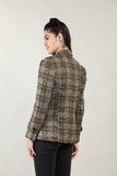 Women Brown Checkered Coats