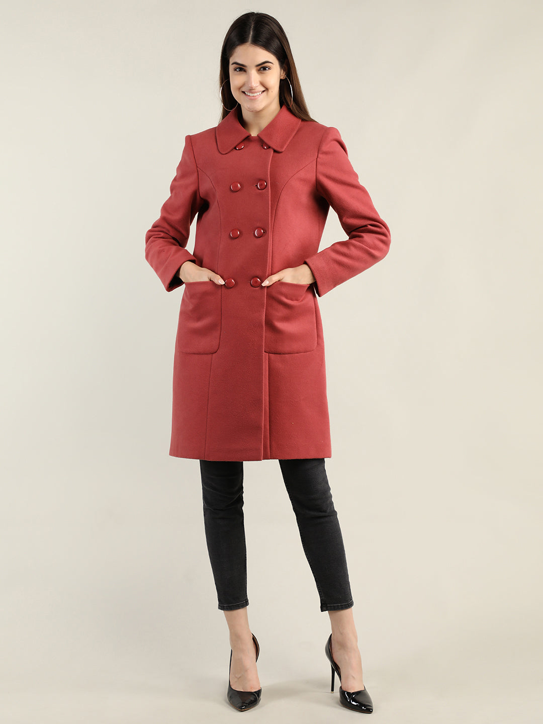 Women Fleece Longline Overcoat