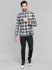 Men Checked Woolen Overcoat