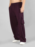 Men Voilet Relaxed Fit Baggy Trackpants | CHKOKKO