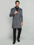 Men Notched Lapel Overcoat