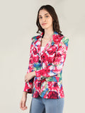 Women Printed Double-Breasted Overcoat