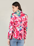 Women Printed Double-Breasted Overcoat