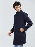 chkokko Men Long Coat Double Breasted 5 Button