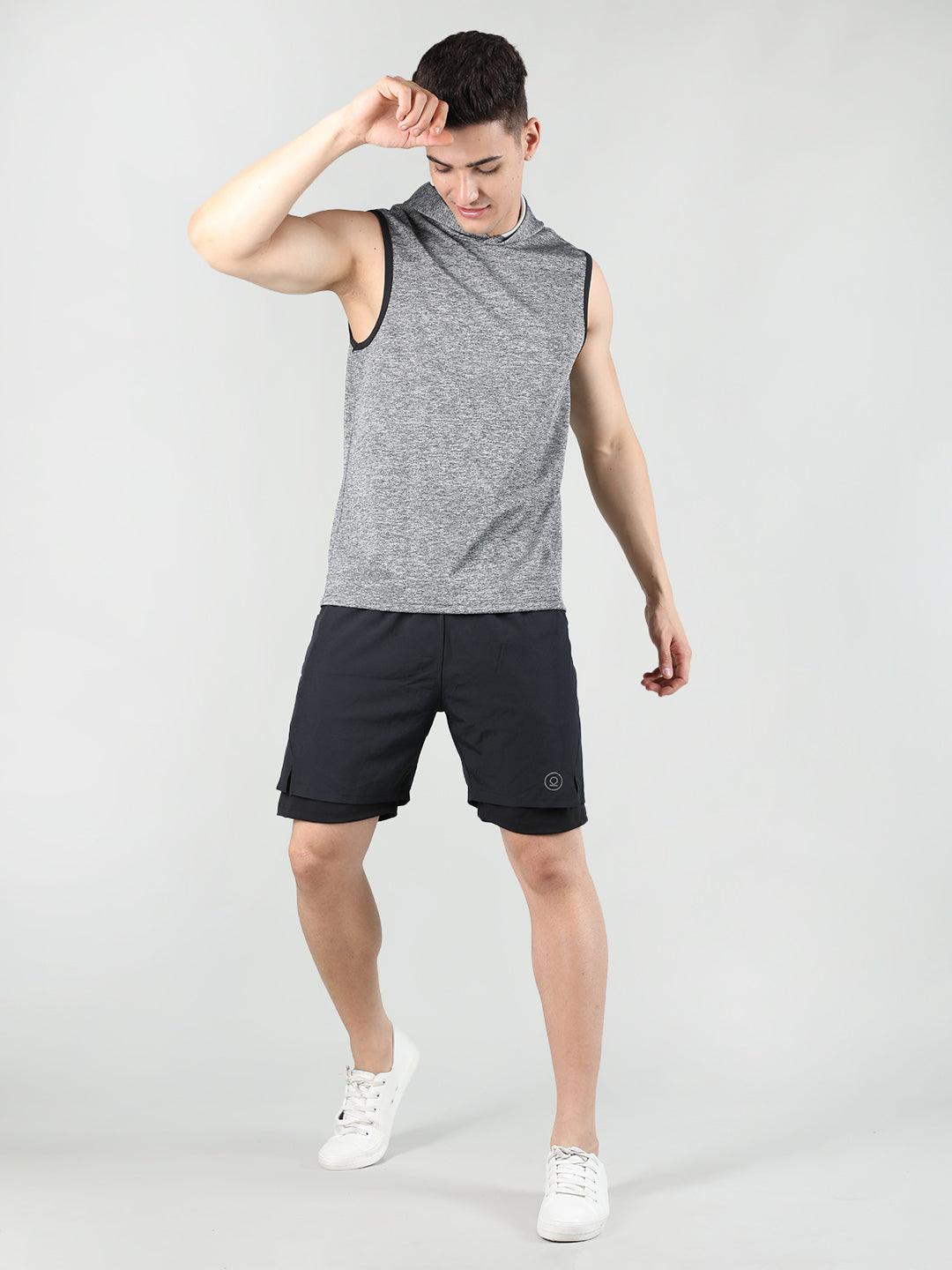 Men Running Sports Double Layered Shorts With Pocket | CHKOKKO - Chkokko