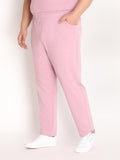 Men Pink Plus Size Trackpant With Pockets