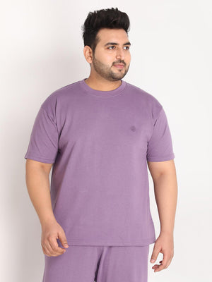 Men's Purple Half Sleeves T-shirt