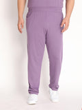 Men Purple Plus Size Trackpant With Pockets