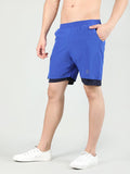 Men Running Sports Double Layered Shorts With Pocket | CHKOKKO - Chkokko