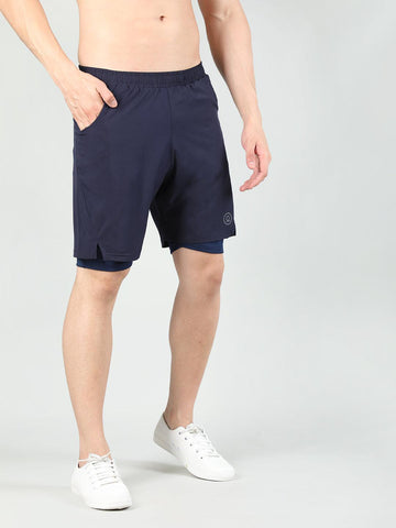 Men Running Sports Double Layered Shorts With Pocket | CHKOKKO - Chkokko