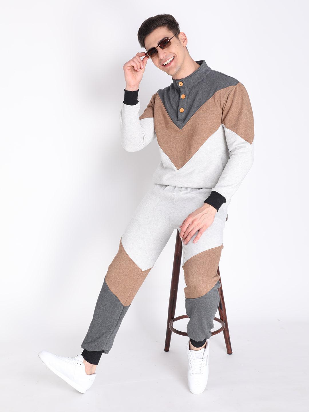 Dark Grey, Brown, Ecru