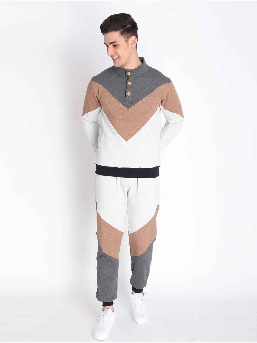 Dark Grey, Brown, Ecru