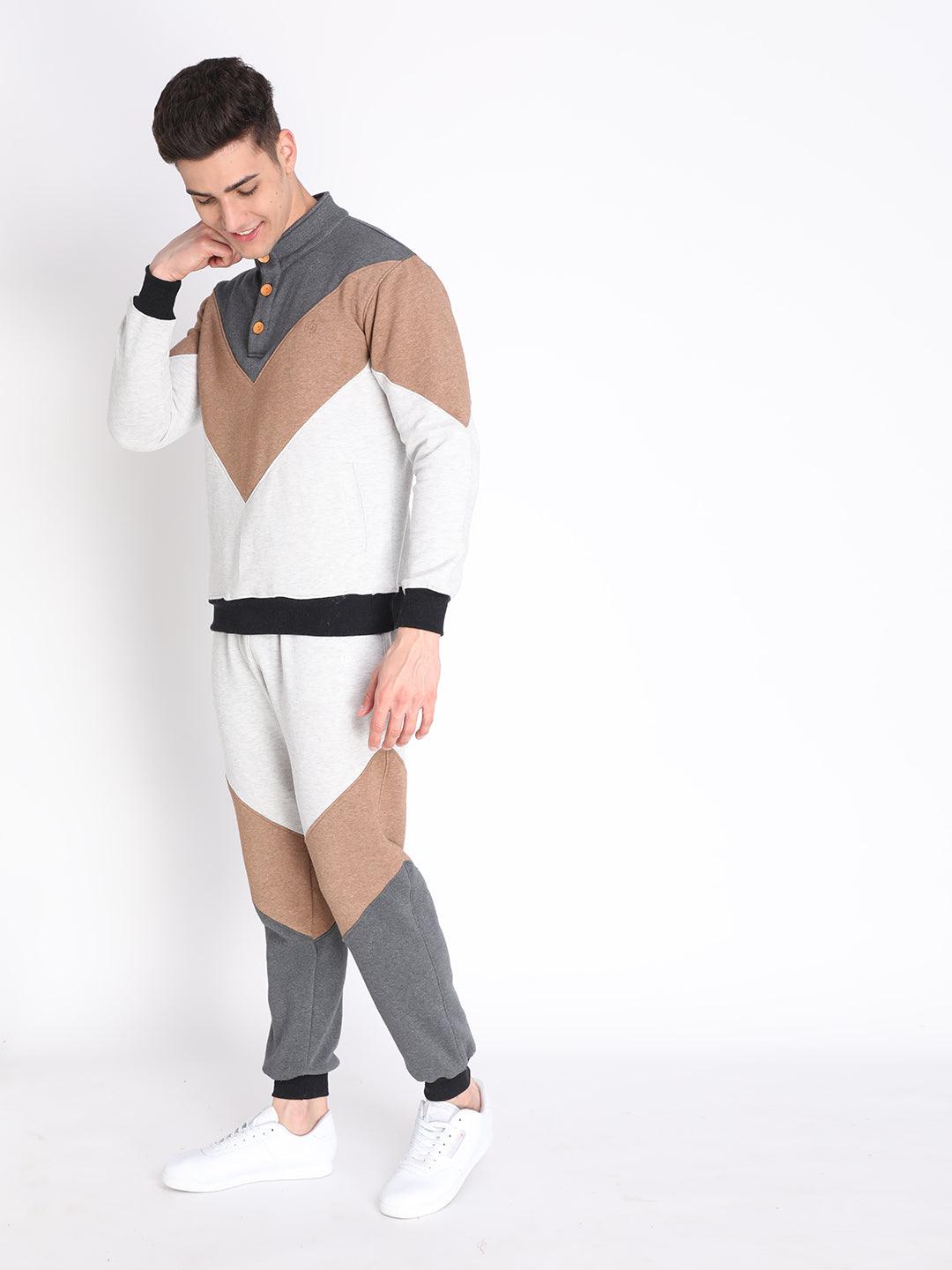 Dark Grey, Brown, Ecru