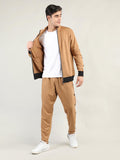 Men Camel Zipper Jacket | CHKOKKO - Chkokko