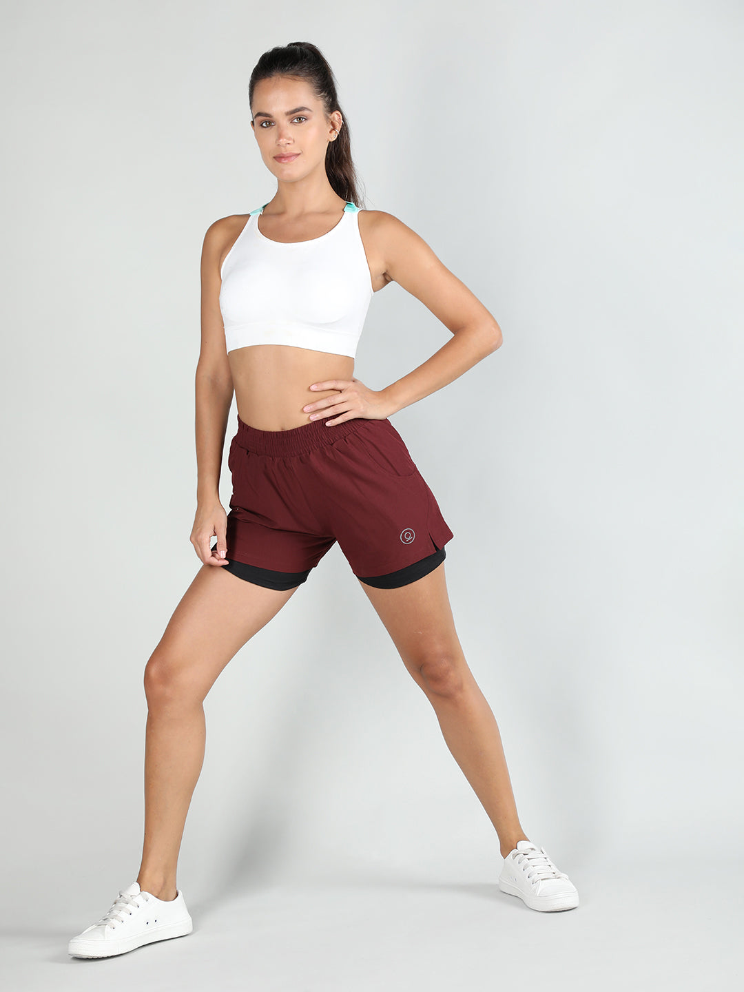 Women's Double Layered Gym Sports Shorts | CHKOKKO