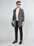 Men Notched Lapel Woolen Overcoat