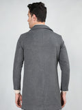 Men Notched Lapel Woolen Overcoat